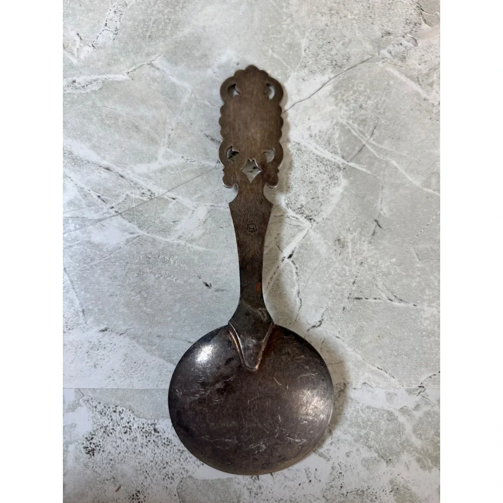 Vintage Norge Norway Souvenir Demitasse Spoon Nysolv 60GR Collectible Silverware